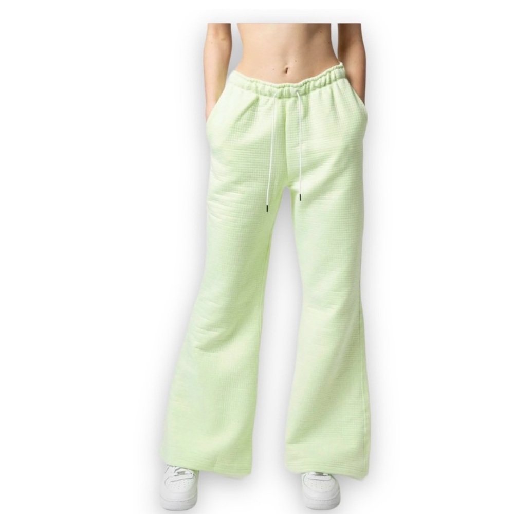 Women’s Light Green Flared Sweatpants